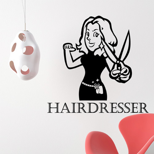 나무자전거  그래픽스티커 im138-Hair dresser_머리하는날/그래픽스티커/포인트스티커/헤어/미용일/미용/가위/여자/헤어숍/인테리어, 나무자전거