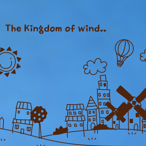 나무자전거  그래픽스티커 [GG] ik007-the kingdom of wind(big)-바람의 언덕, 나무자전거